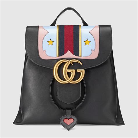 gucci marmont shoulder double g|Gucci Marmont leather backpack.